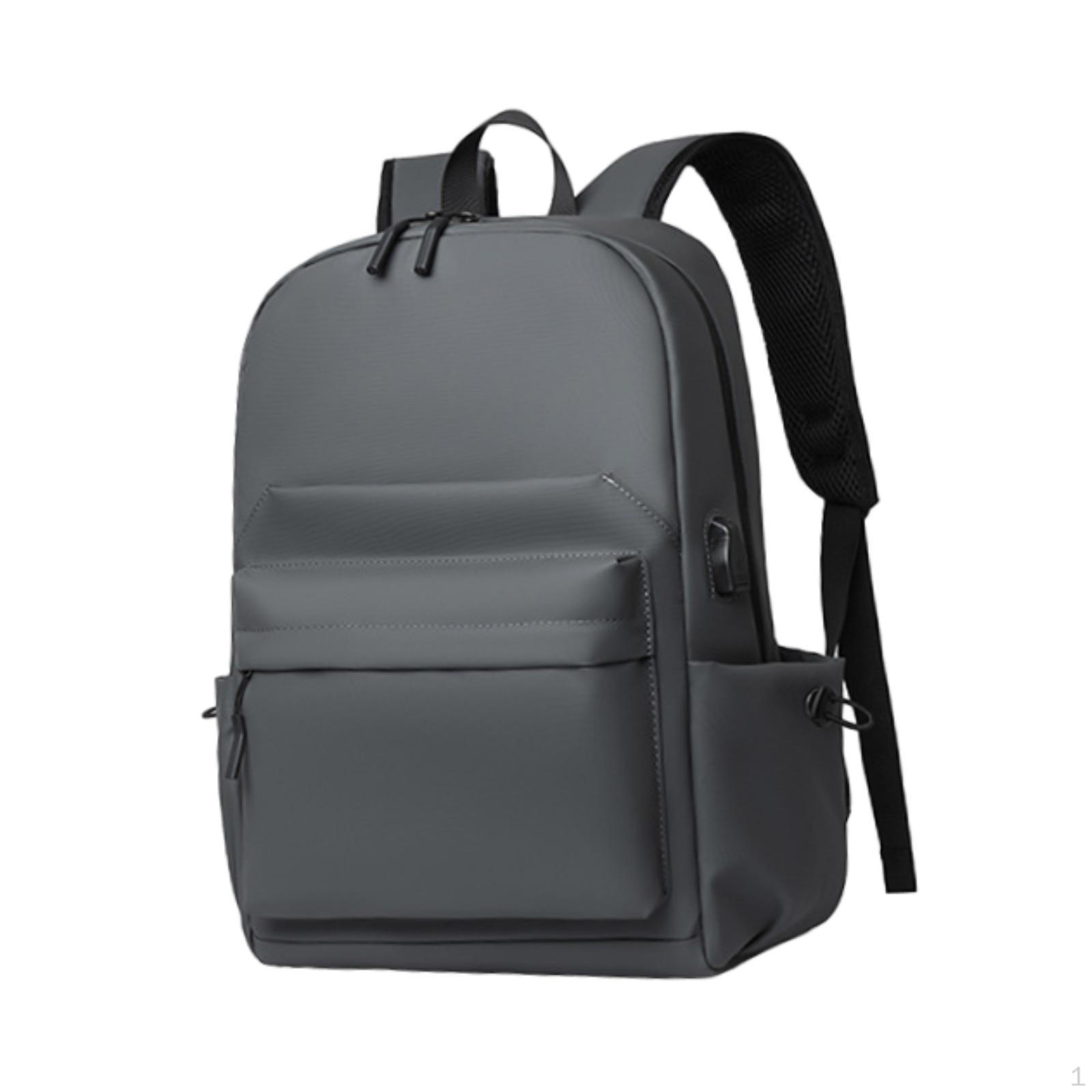 

Оксфордский рюкзак для ноутбука, компьютерная сумка, подарочный водонепроницаемый органайзер с USB-портом для зарядки Deep Gray