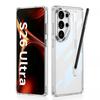 Samsung S26 Ultra Transparent Air Cushion Phone Case with Pen Slot - Ultra-thin, Solid Color, Anti-fall Protective Cover