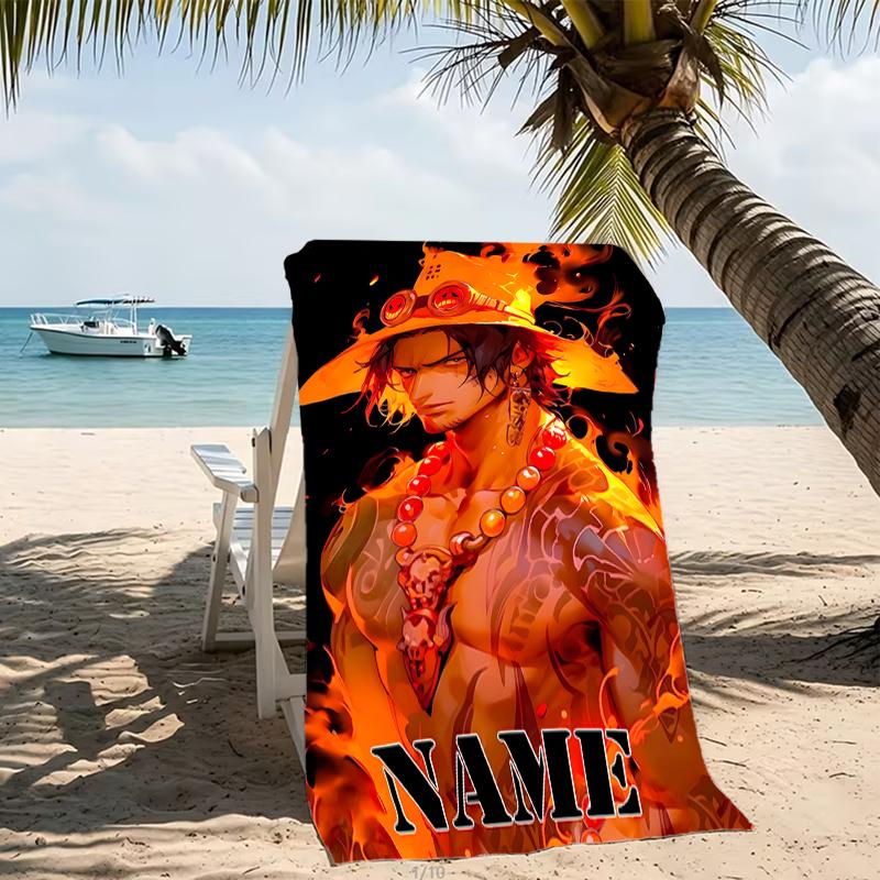 Customizable personalized beach towels One Piece themed designs.Suitable for the beach, yoga, sports;ideal as beach accessories