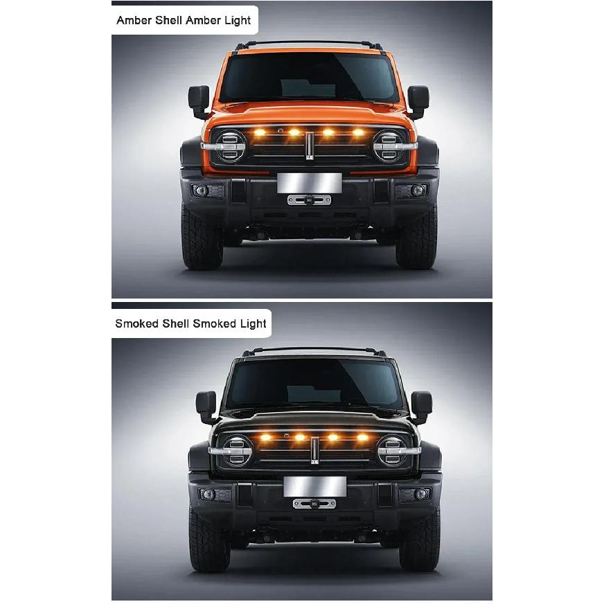 Automotive Grille Small Yellow Light Off-road Vehicle Sedan Universal Daytime Running Light LED Driving Light Warning Light