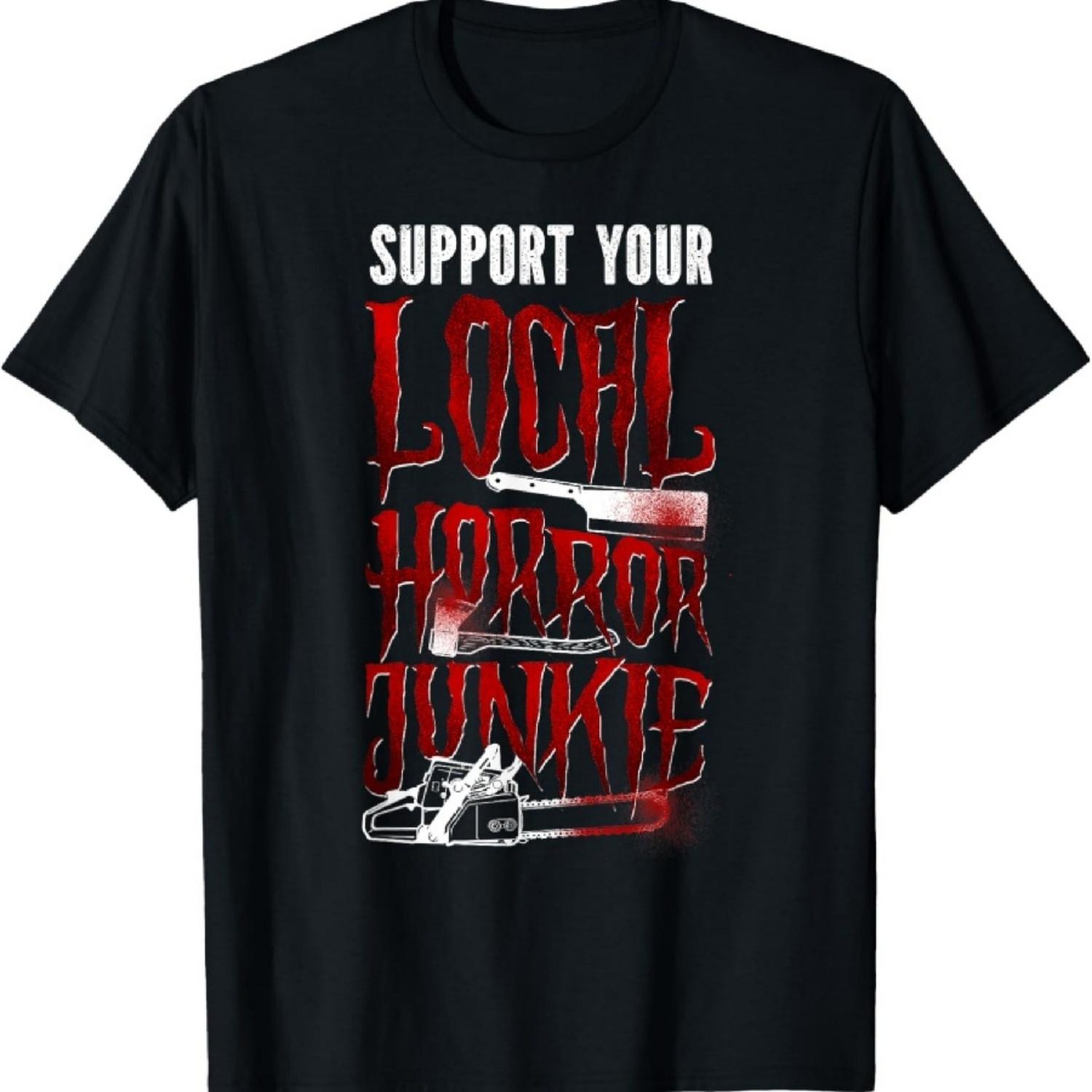 Страшный Фильм Ужасов Бензопила Нож Поддержи Свой Местный Футболка S