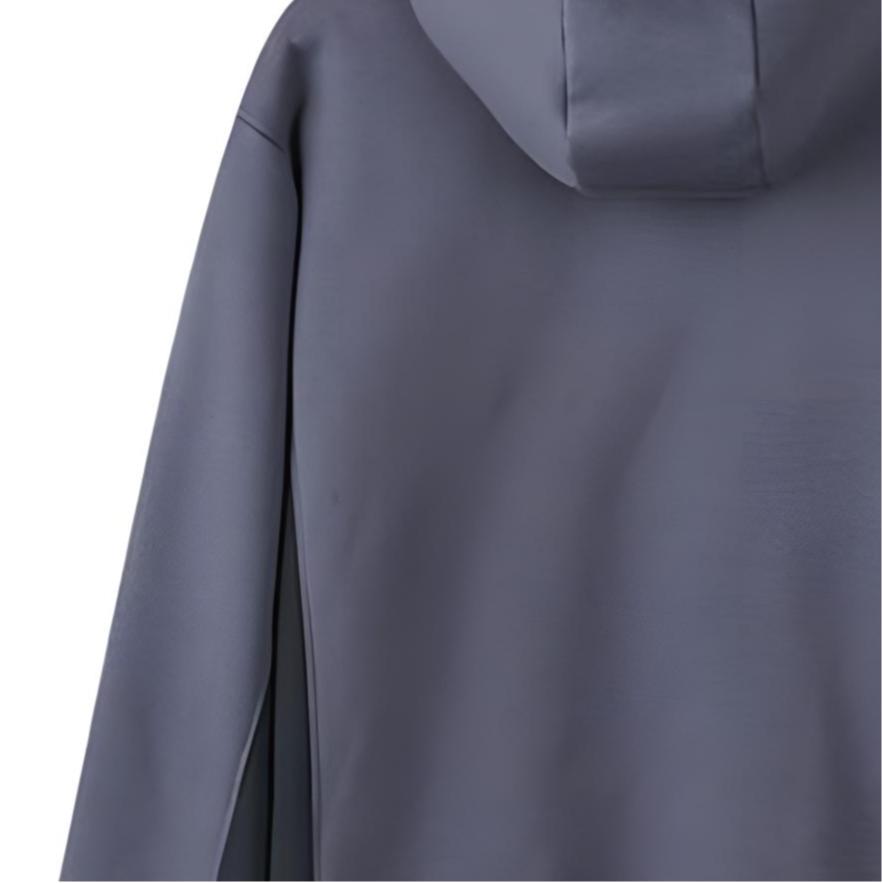 Skechers Colorful Casual Series Spliced Letter Hooded Pullover Fleece Sweatshirt Men Sweatshirt Odyssey-Gray L423M134-026R