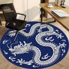 1PC Dragon Pattern Office Round Rug, Non slip, Soft and Durable Office Rug for Interior Decoration, Perfect for Office