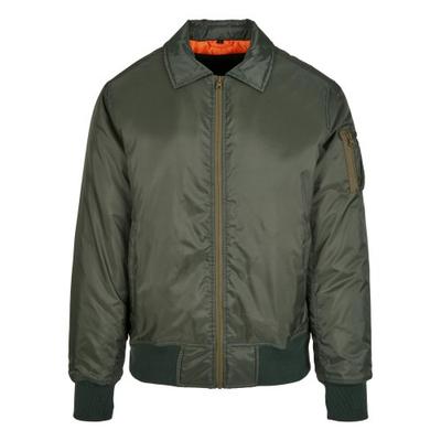 Build Your Brand Mens Collared Bomber Jacket