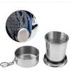 150ml Metal Steel Folding Cup 3 Sections Portable Set Mouthwash Cup Wash Cup