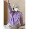 New Cardigan with Long-sleeved Sunscreen Hooded Air Conditioner Shirt Button Sweater for Women Loose Versatile Bamboo Joint Cotton