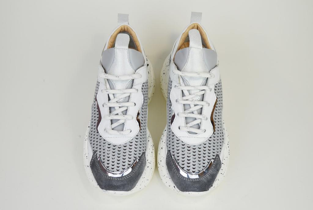 Phany 366414 39 Grey Leather Sneakers