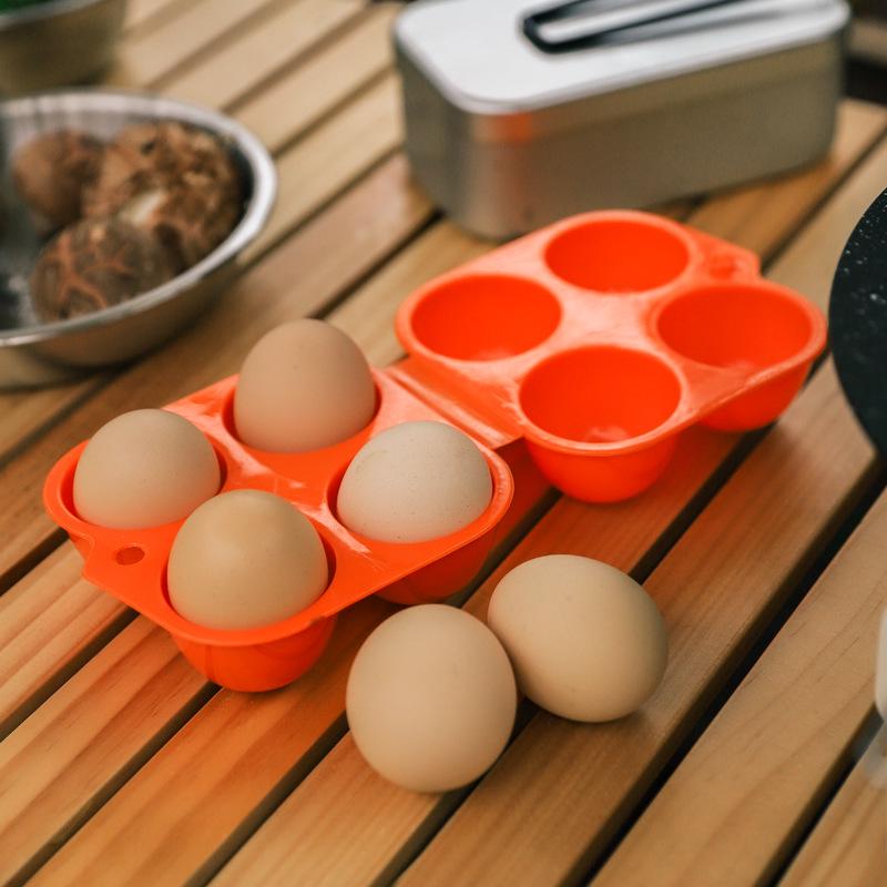 Portable Outdoor Egg Tray - 4 Slots, Durable & Anti-Fall, Ideal for Camping & Storage