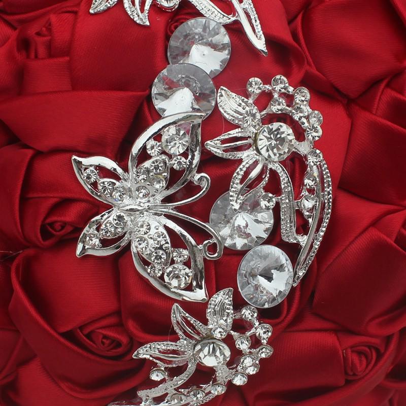 Wifelai Butterfly Drill Ribbon Bridal Bouquet W2216