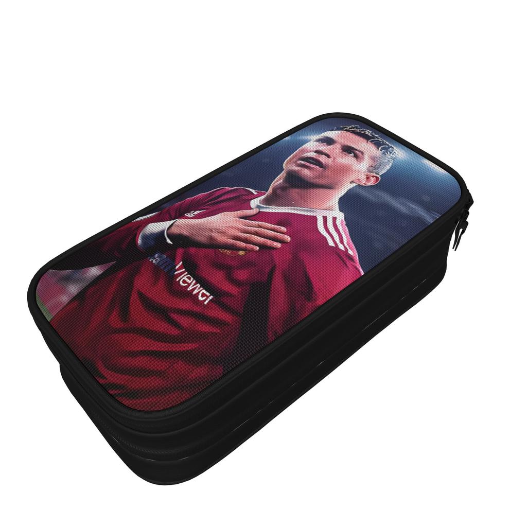 Football Soccer Pencil Case New Ronaldos Bag Girl Boy Big Capacity Office Gifts Pencilcases