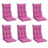 Hochlehner Seat Cushions 6 Pcs Pink Oxford Fabric