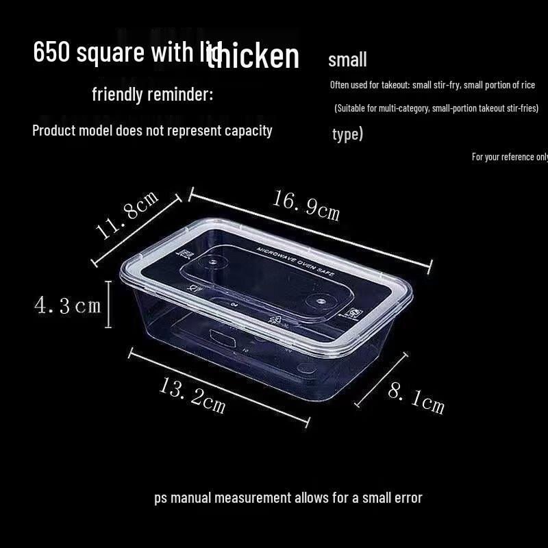 Yangge Disposable Transparent Plastic Food Containers