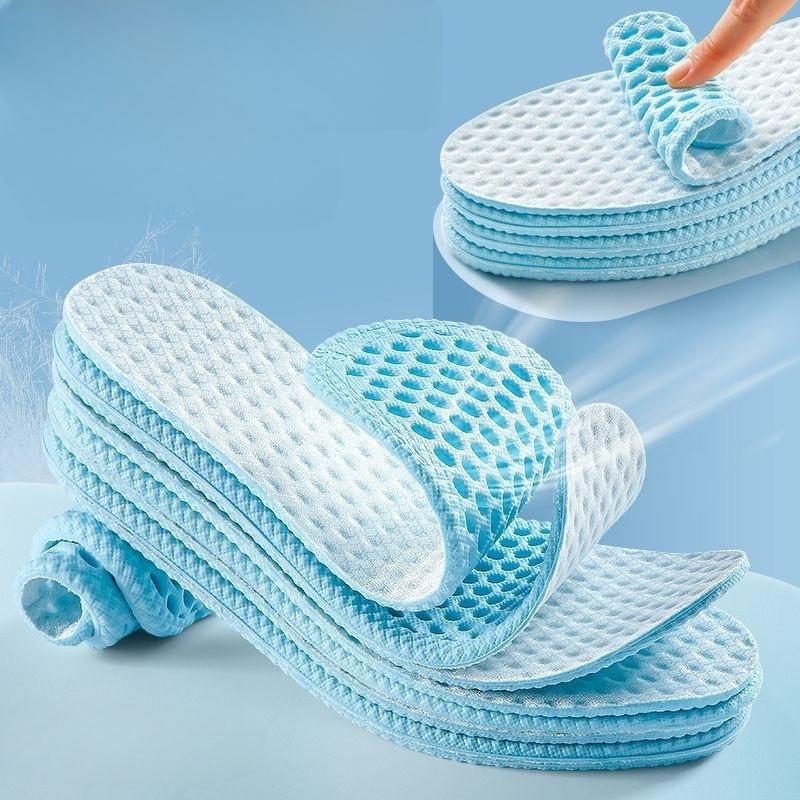 10PCS Breathable Mesh Insoles Men Summer Deodorization Sweat Absorb Running Shock Absorption Shoe Sole Memory Foam Shoes Pads