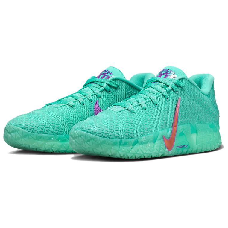 Nike Ja 3 EP Dodici Tempo Uomo Sneakers Verde Sbiancato-Turchese Arancio Sicurezza-Viola Vivace IQ6754-300