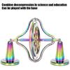 TOPINCN Alloy Gyroscope Toy Stress Relief Fingertip Toy for Adult withDecompression Bright Colorful Metal FrameDecompression Toy Adult Toy (Colorful)