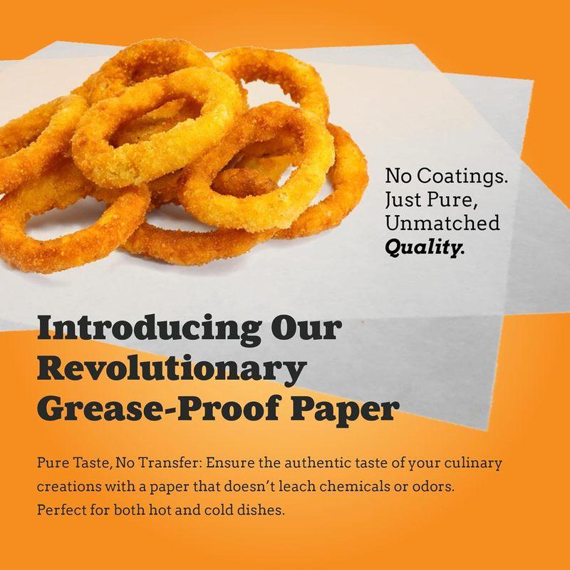 Grease Proof Sandwich Wraps, 12x12 Inch Brown Butcher Paper, 100 Count for Food Packaging