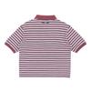 BlueTail STripe Collar Wine Crop ShorT Sleeve T shirT azb2Ts05wn
