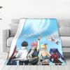 Fairy Tail Knitted Blanket Flannel  Super Soft Throw Blankets for Outdoor Travel Bedspread