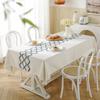 Hollow Cross Tassel Solid Color Dining Table Fabric Table Mat Solid Color Striped Cloth Cover Table Decoration Table