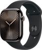 Apple Watch Series 10 4G 46mm Titan Schiefer Sportarmband Schwarz S/M