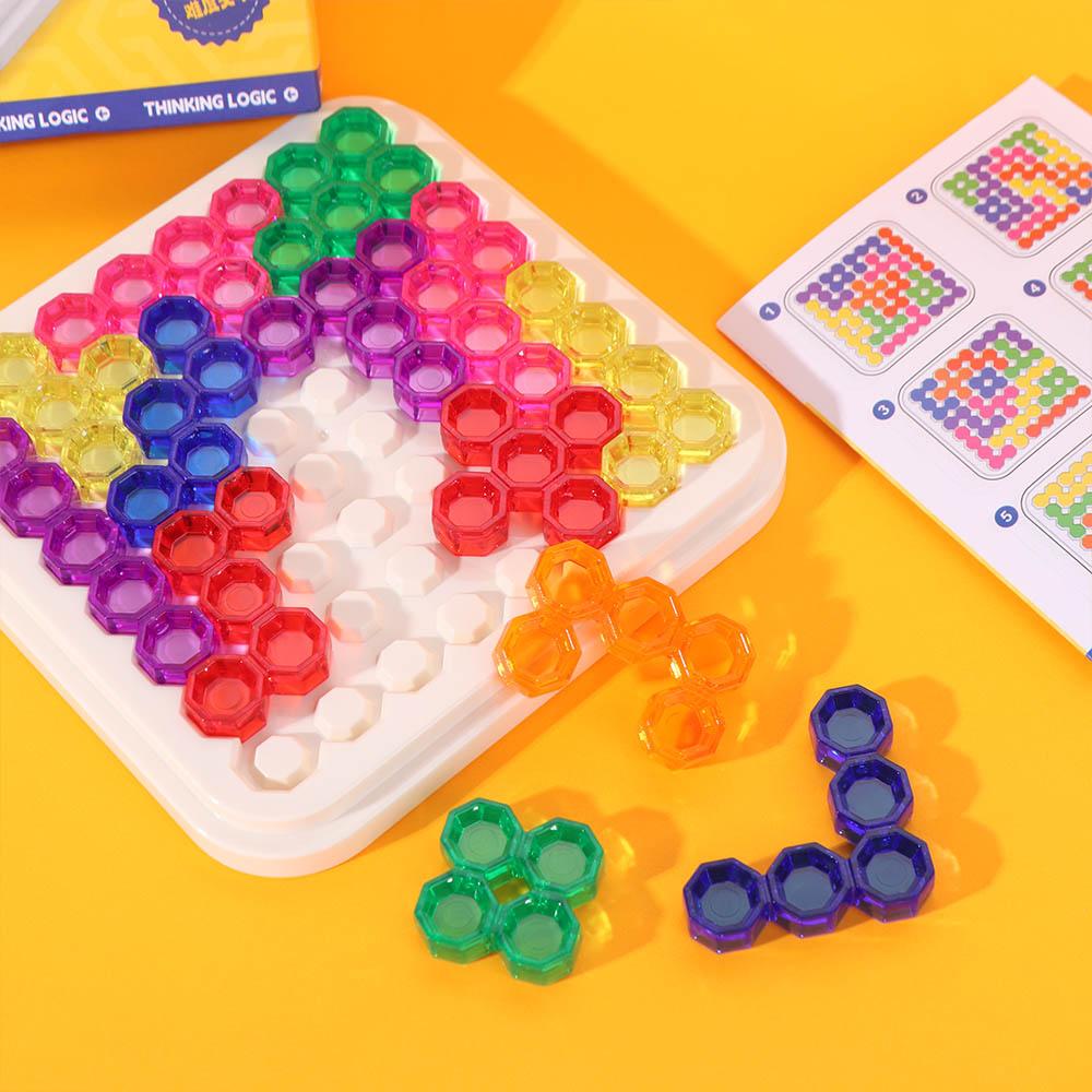Geometric Blocks Sudoku Board Game Plastics Colorful Puzzle Intelligence Toys  Children's Day Gift