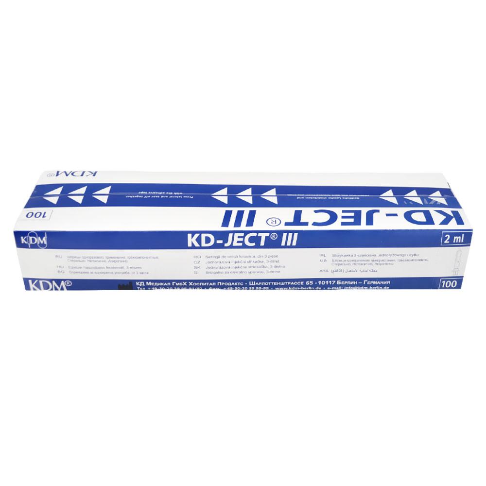 2Ml Luer Lock Syringe Three-Part Kd-Ject Iii 100Pcs