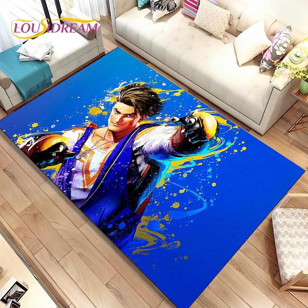 Street Fighter Retro-Game-Gamer-Bereichsteppich, Teppich für Wohnzimmer, Schlafzimmer, Sofa, Fußmatte, Dekoration, rutschfeste Bodenmatte für Kinderspiele