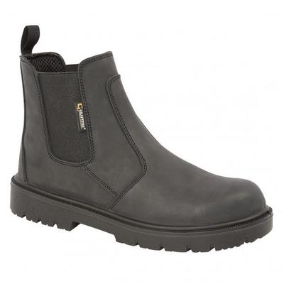 Mens Brown Waxy Leather Safety Dealer Boots