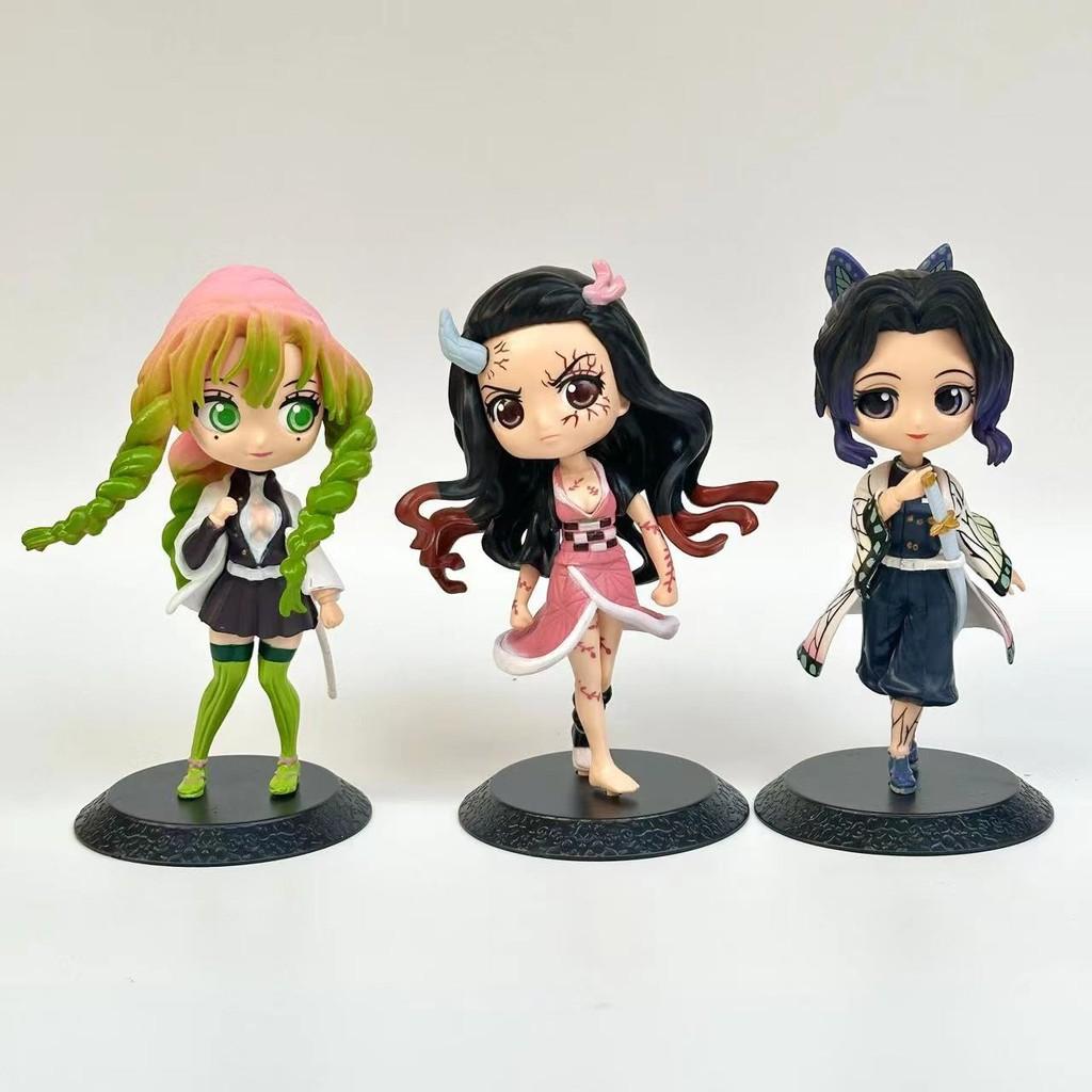 Demon Slayer Kamado Tanjirou Pvc Figurines With Anime Characters Display For