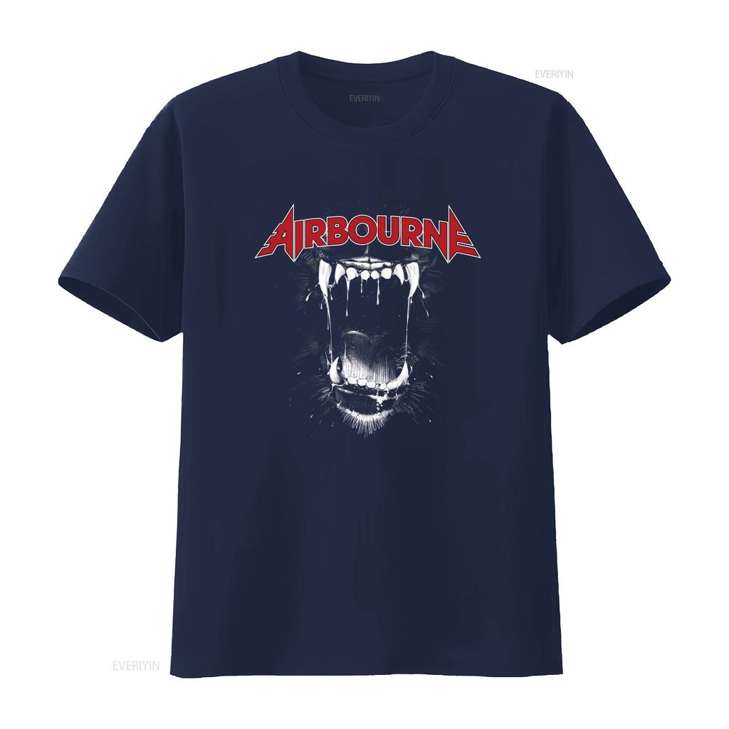 Airbourne Rock Band T Shirt Tour Te1508 5HCR Bold Design for Music Fans Vintage Washed Casual Comfortable Slightly Versatile