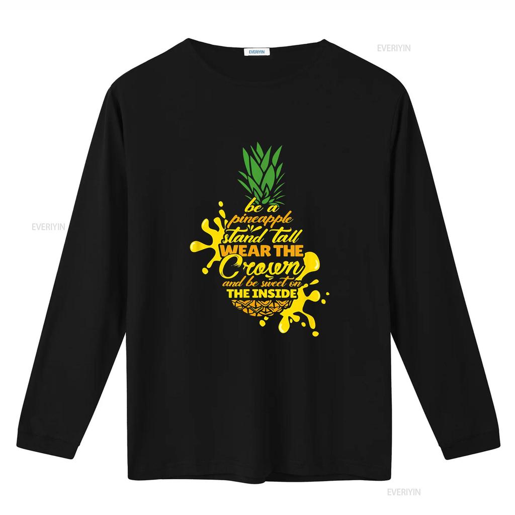 funny gift pineapple T Shirt for men women Black 3X Large vintage Washed fashion Unisex Slightly Breathable designer clothes