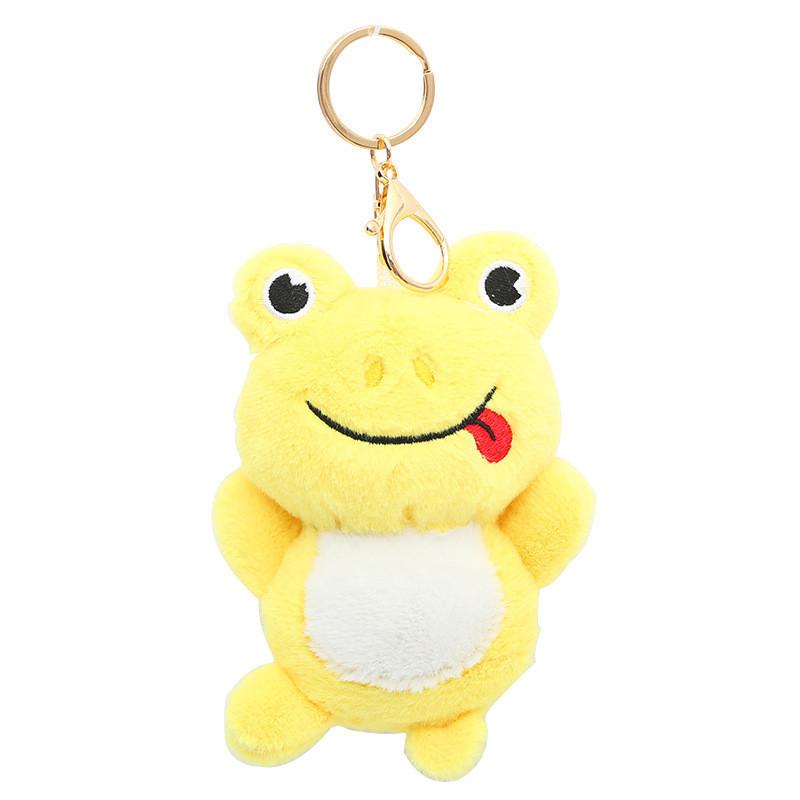 Adorable Cartoon Frog Plush Bag Charm Soft Froggy Keychain Perfect For Kids