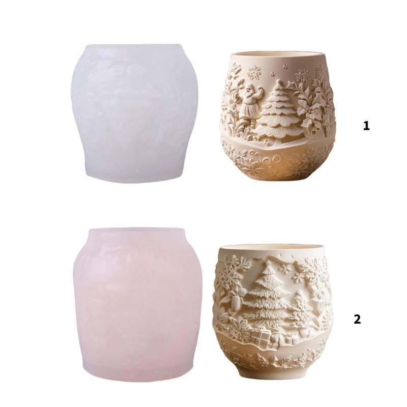 Christmas Tree Silicone Mold Suitable for Resin Crafts Embossed Planter Jewelry Making Multipurpose Holiday Decoration