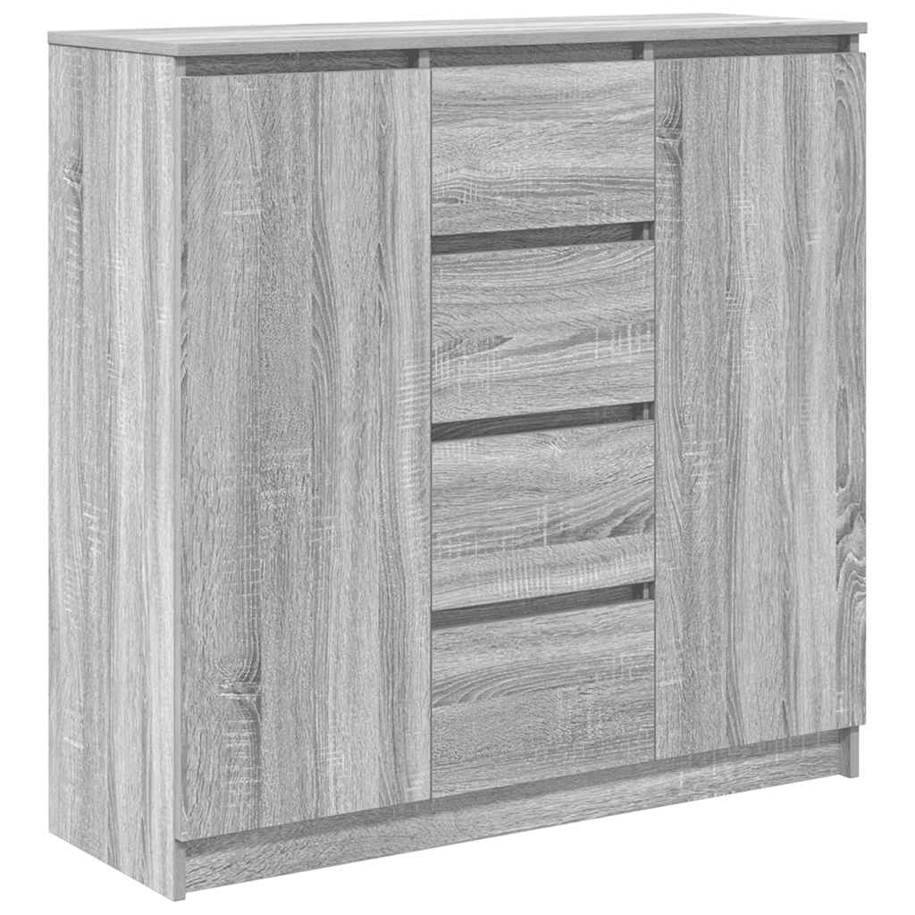 Grey Sonoma Sideboard with Drawers 100.5 x 35 x 98.5 cm