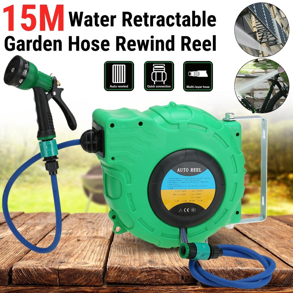 

16 кПа Зеленый 16 кПа Настенный Автоматическая катушка Выдвижная Катушка для садового шланга Вода Наружный Распылитель Вода Гаражный инструмент Автомобиль 8x12x15 м