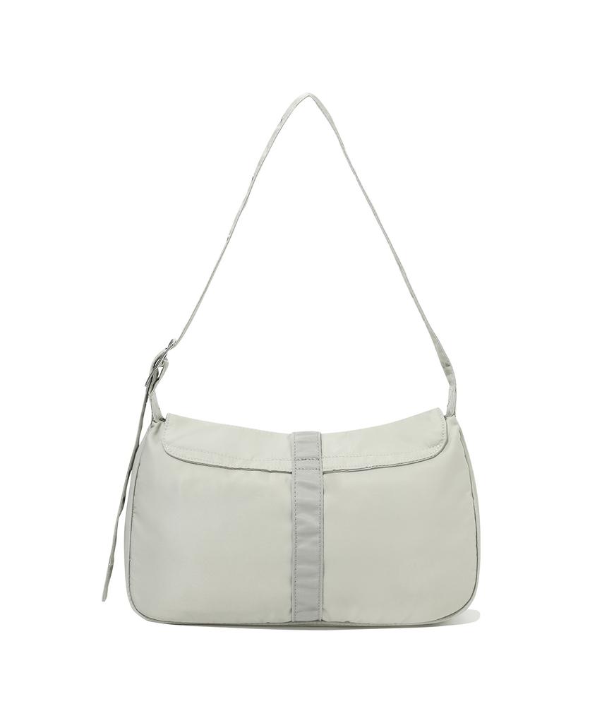 Covernat Woman Clover Heart Nylon Buckle Shoulder Bag Beige