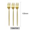 6Pcs Fruit Fork Stainless Steel Cake Forks White Gold Colourful Tea Fork Dinnerware Set Hotel Party Restaurant Supplies