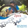 2Pcs Multifunctional Bike Wrench Set, Flat Stainless Steel Hex & Open End Spanner, Lightweight Bicycle Repair Tool