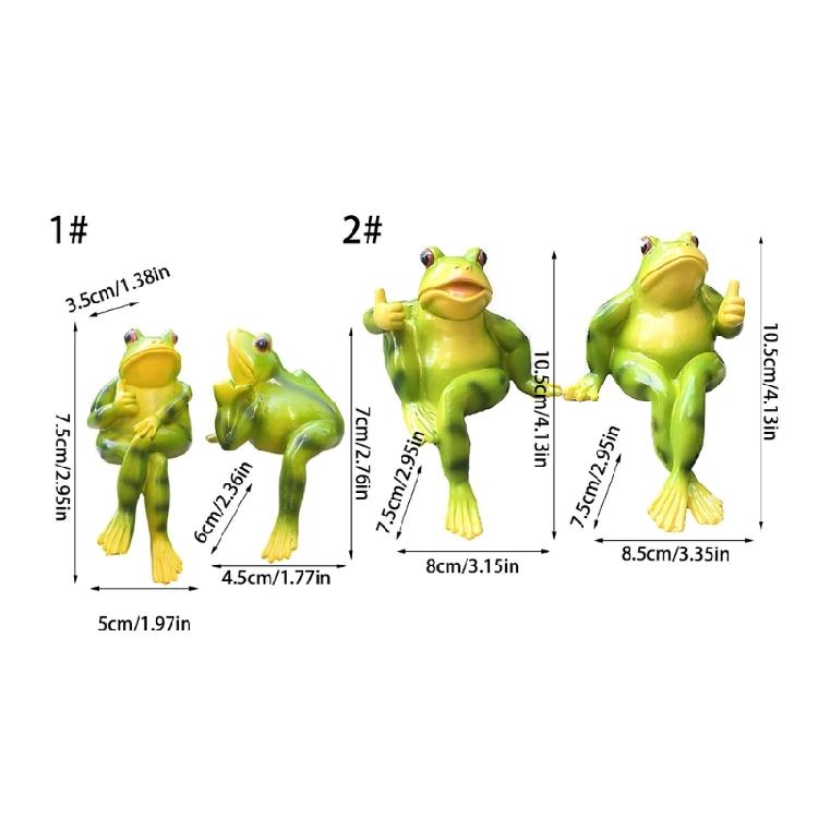 Miniature Frogs Figurines Plant Decoration for Pot,Frogs Garden Decors Frogs Statue Planter Huggers for Flower Ornament