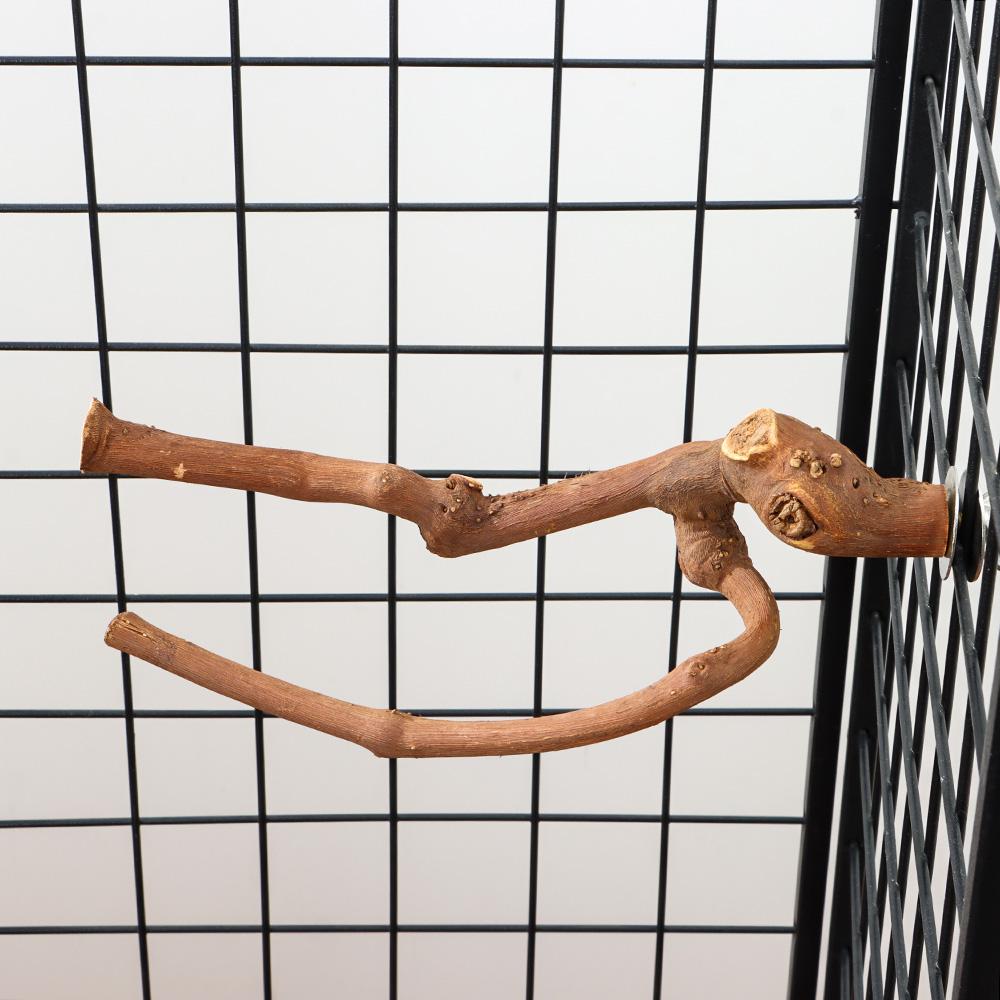 Cage Pet Budgie Wood Parrot Bird Stand Perch Platform Stand Bird Hanging Toys Parrot Wooden Branch