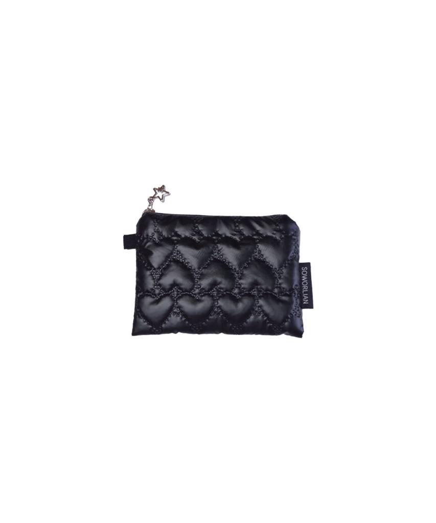 Soworlian Mini Zipper Pouch_Black, Silver, Aurora Silver