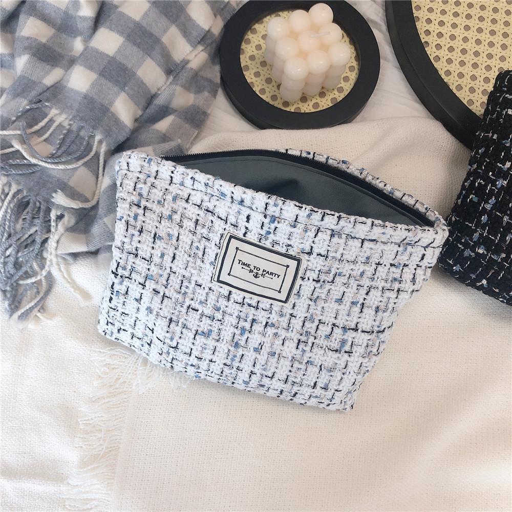 621 Portable Canvas Cosmetic Bag Makeup Bag Large Capacity Travel Toiletry Bag Accessories Organizer Pouch