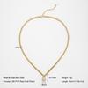 YF3635 Vintage 18k Gold Plated Jewelry Waterproof Tarnish Free Stainless Steel Star 5a Zircon Pendant Cuban Chain Necklace