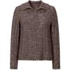 JOOOZE Vintage Relaxed Collared Sequin Wool-Blend Knit Sweater