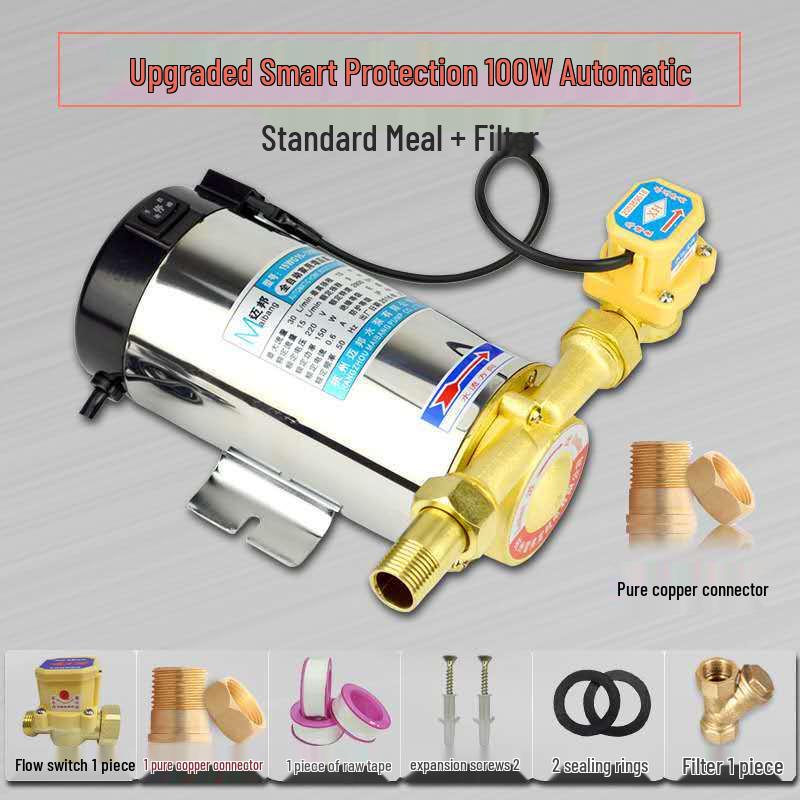 Edelstahl Automatische Druckerhöhungspumpe für Warm- & Kaltwasserhahn: 90/100/120/150W Ganzhaus-Rohrleitungsheizung.