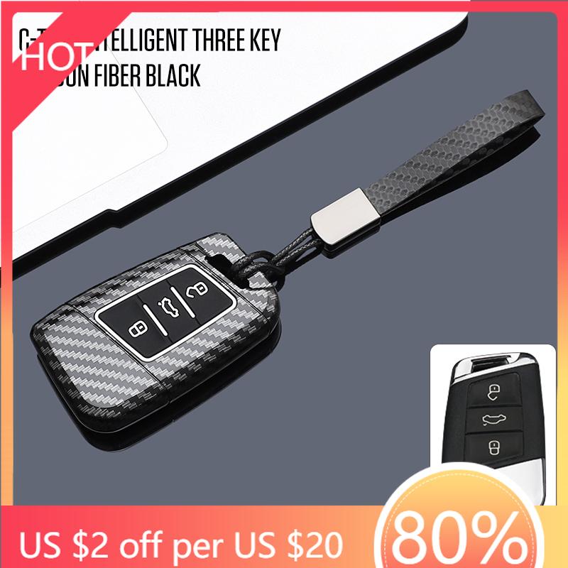 Styling Mouldings Car Key Case Cover Bag For VW Volkseagen Passat B8 Magotan For Skoda Superb A7 Kodiaq Seat Shell Fob