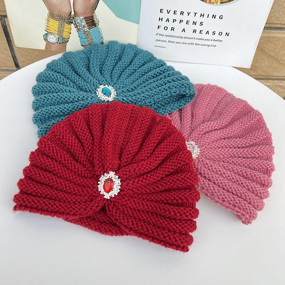 Winter Warme Hijab-Kappen Weiche Strickmützen Modische Turbanmütze für Damen