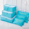 6 Pcs/Set Travel Organizer Storage Bag Set Bedroom Living Room Home Closet Bags Clothes Organization Pouch Suitcase Solid Color