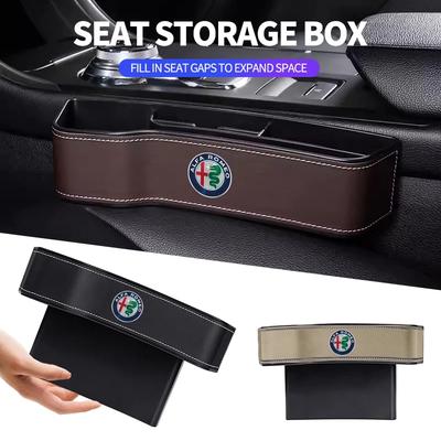 Car Seat Gap Storage Box Cup Multifunctional Pocket Catcher Organizer for Giulia Giulietta Stelvio Mito Sportiva Mito