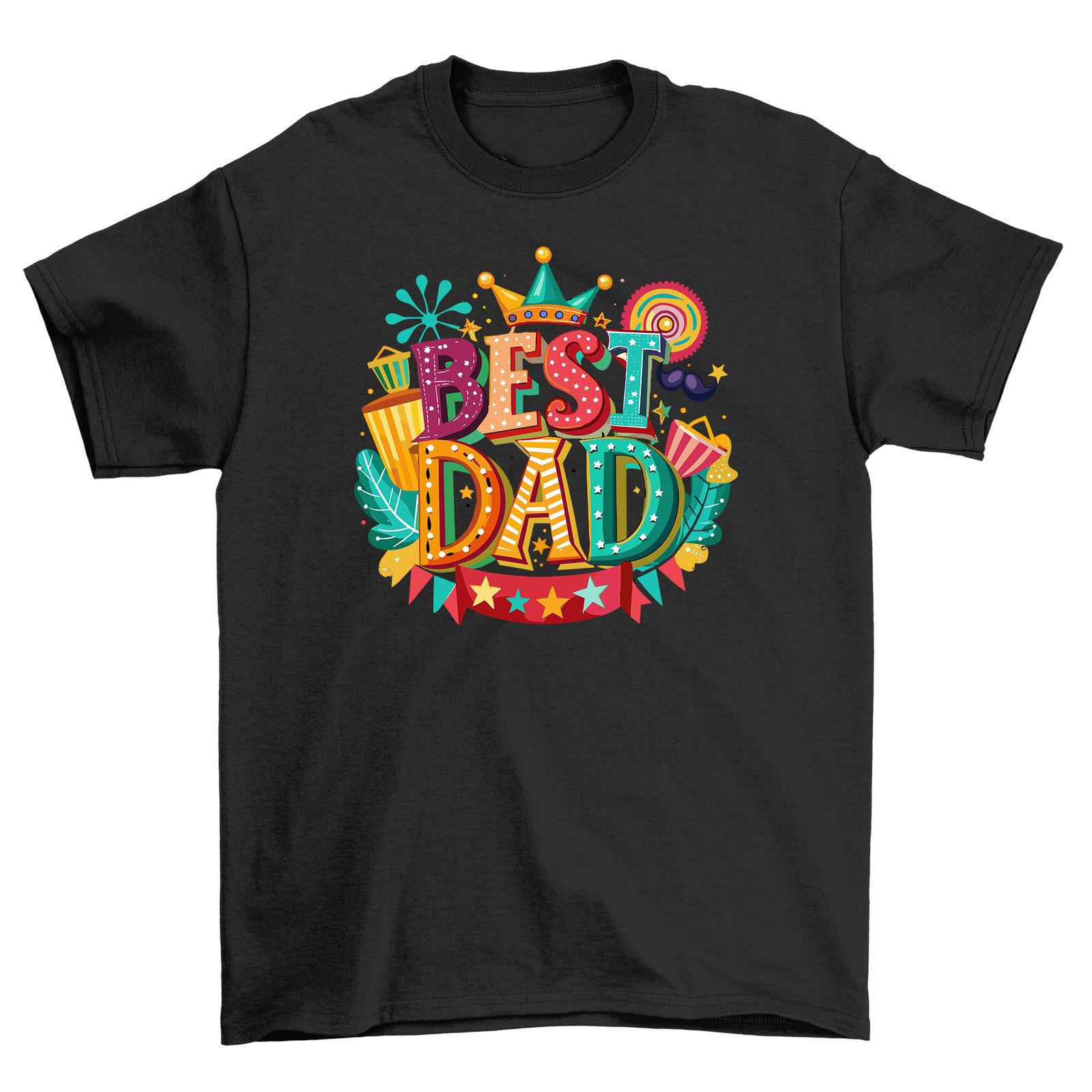 

Best Dad Moustache T-Shirt Mens Womens Tees Top - Level up your Dad s Style Game! Funny design, 100 S